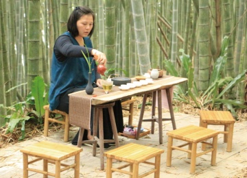 竹林茶席品茗