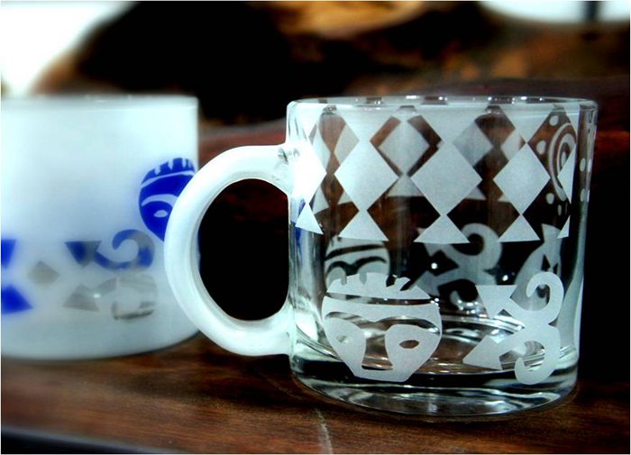 卡塔文化的頭目的頭騰杯(噴砂杯)